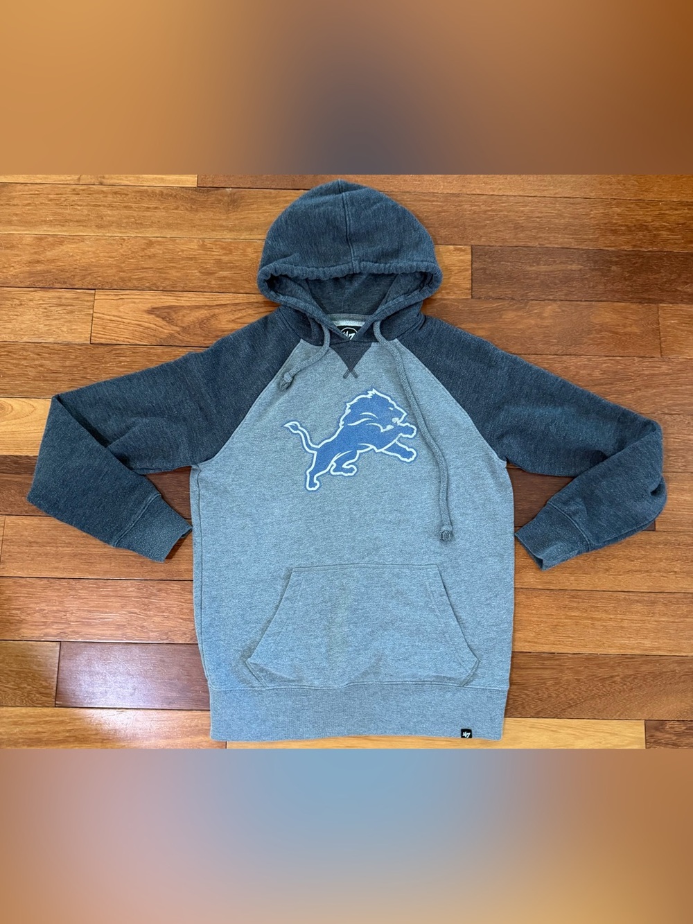 ‘47 Detroit Lions Men's Heather Gray Pullover Hoodie
